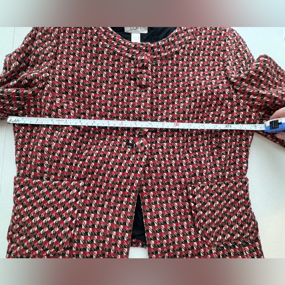 Ann Taylor LOFT Wool Plaid Jacket Size 10 - Picture 4 of 7